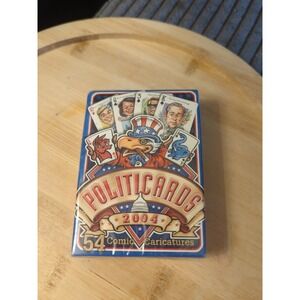 Politicards - Political Deck of Playing Cards - 2004 - Blue - Sealed